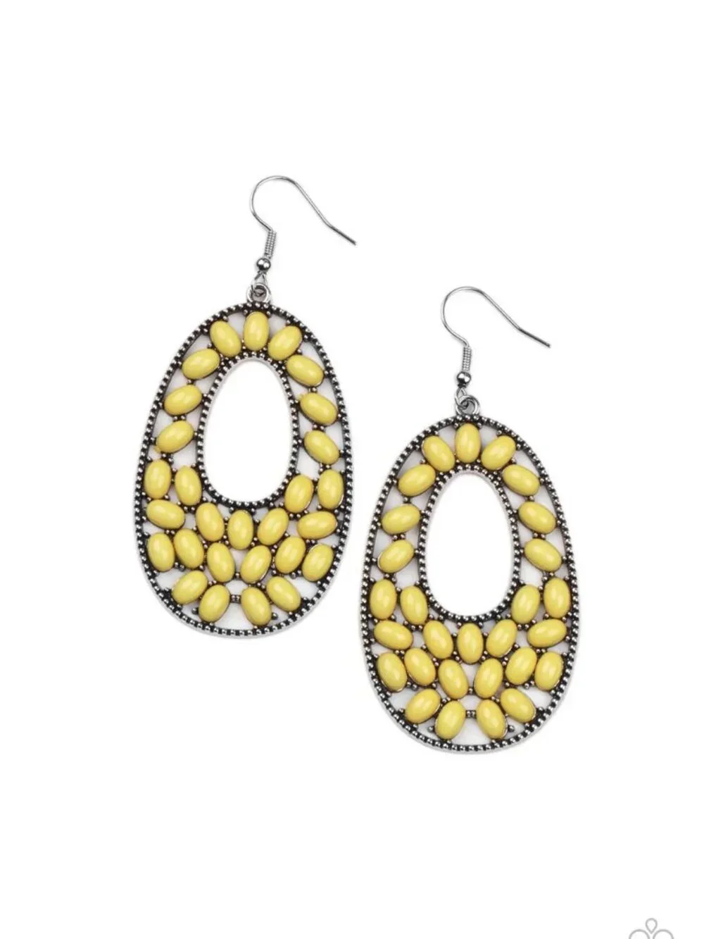 Paparazzi Jewelry Accessories - Beaded Shores - Yellow Earrings - Vintage